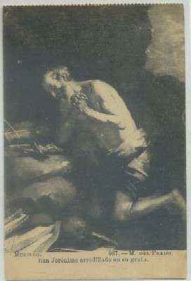 POSTAL DE ARTE. MURILLO. SAN JERONIMO ARRODILLADO EN SU GRUTA Nº 987