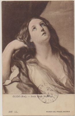 POSTAL DE ARTE. GUIDO. SANTA MARIA MAGDALENA. MUSEO DEL PRADO