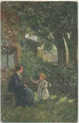 POSTAL DE ARTE. IN THE SUMMER TIME