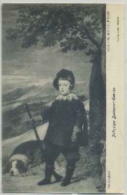 POSTAL DE ARTE. PRINCIPE BALTAZAR CARLOS . VELAZQUEZ. MUSEO DEL PRADO 1076