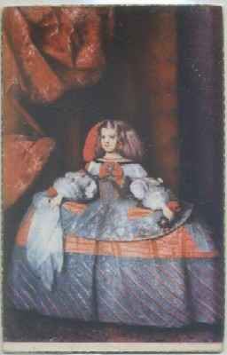 POSTAL DE ARTE. LA INFANTA DOÑA MARGARITA DE AUSTRIA. VELAZQUEZ