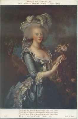 POSTAL DE ARTE. PORTRAITE DE MARIE-ANTONIETTE DIT A LA ROSE