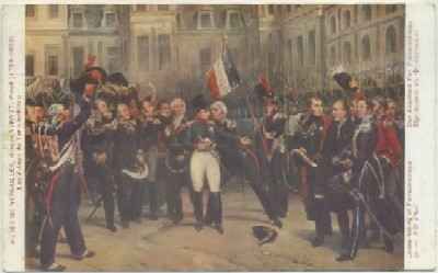 POSTAL DE ARTE. LEAVE-TAKING OF FONTAINEBLEAU