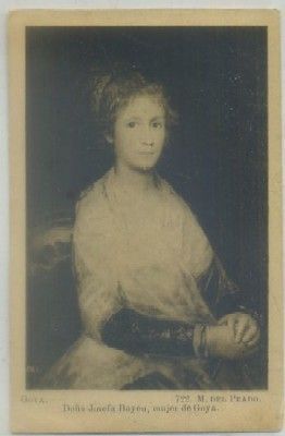 POSTAL DE ARTE. DOÑA JOSEFA BAYEU. MUJER DE GOYA. MUSEO DEL PRADO