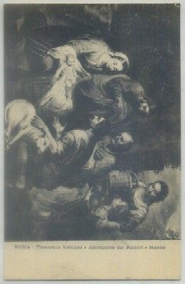 POSTAL DE ARTE. ADORAZIONE DEL PASTORI. PINACOTECA VATICANA. MURILLO