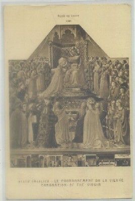 POSTAL DE ARTE. BEATO ANGELICO COURONNEMENT DE LA VIERGE