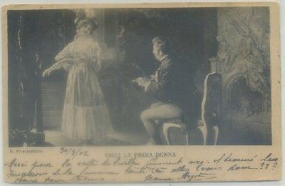 POSTAL DE ARTE. H. PRIECHENFRIED. CHEZ LA PRIMA DONA