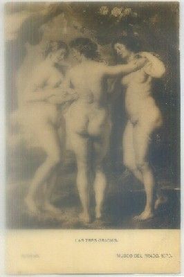 POSTAL DE ARTE. RUBENS. LAS TRES GRACIAS
