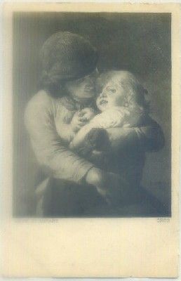 POSTAL DE ARTE. GROB. MERE ET ENFANT Nº 73