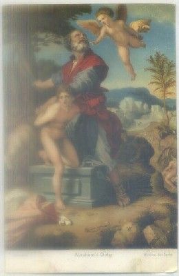 POSTAL DE ARTE. ABRAHAM'S OPFER. ANDREA DEL SARTO