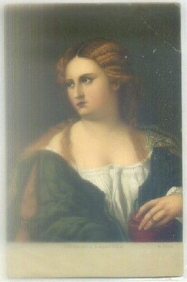 POSTAL DE ARTE. BILDNIS EINER JUNGEN FRAU. G. PALMA