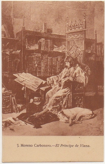 POSTAL DE ARTE. J. MORENO CARBONERO. EL PRINCIPE DE VIANA