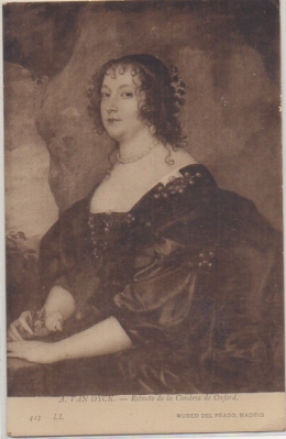 POSTAL DE ARTE. RETRATO DE LA CONDESA DE OXFORD. EL PRADO