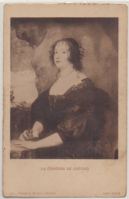 POSTAL DE ARTE. LA CONDESA DE OXFORD. VAN DYCK