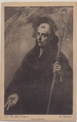 POSTAL DE ARTE. SAN BASILIO. EL GRECO. MUSEO DEL PRADO