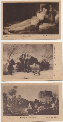 POSTAL DE ARTE. GOYA. MUSEO DEL PRADO. COLECCIÓN DE 9 POSTALES
