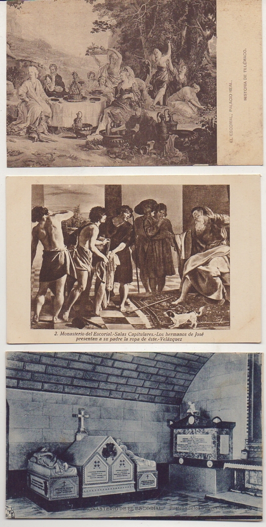 POSTAL DE ARTE. EL ESCORIAL. 54 POSTALES SURTIDAS. VARIOS EDITORES