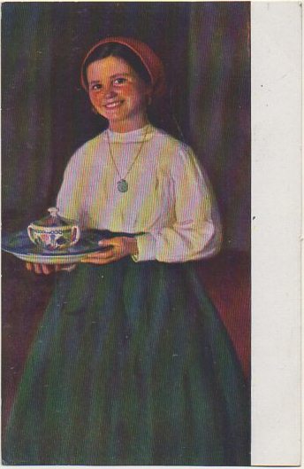 POSTAL DE ARTE. LA ALEGRIA DE LA CASA. EUGENIO HERMOSO