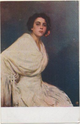 POSTAL DE ARTE. RAMON CASAS. MADRILEÑA