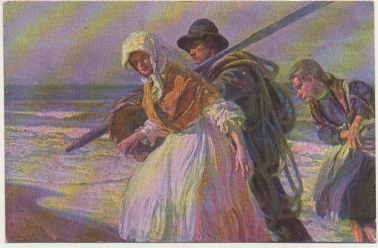 POSTAL DE ARTE. MOLINEROS DE CULLERA. JOSE MONGRELL