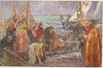 POSTAL DE ARTE. L. BAZZARO. Xl EXPOSICION D'ARTE. VENEZIA 1914