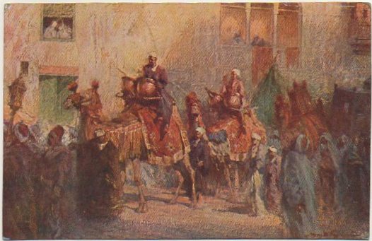 POSTAL DE ARTE. M. MORETTI FOGGIA. CORTEO NUZIALE