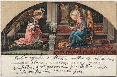 POSTAL DE ARTE. THE ANUNCIATION