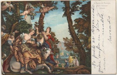 POSTAL DE ARTE. IL RATTO DI EUROPA. PAOLO VERONESE