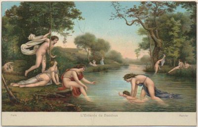 POSTAL DE ARTE. L'ENFANCE DE BACCUS. RANNIER