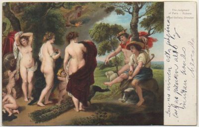 POSTAL DE ARTE. THE JUDGMENT OF PARIS. RUBENS