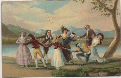 POSTAL DE ARTE. LA GALLINA CIEGA. GOYA