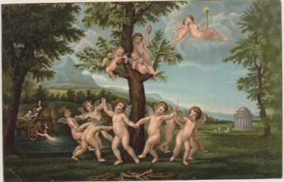 POSTAL DE ARTE. LA DANZA DEGLI. AMORI