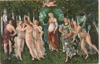 POSTAL DE ARTE. LA PRIMAVERA. BOTTICHELLI