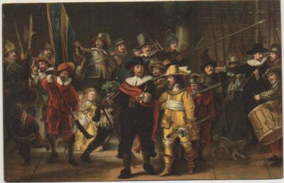 POSTAL DE ARTE. DIE NACHTWACHE. REMBRANDT