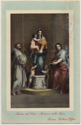 POSTAL DE ARTE. MADONNA DELLE ARPIE. ANDREA DEL SARTO