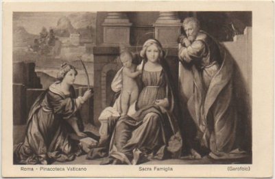 POSTAL DE ARTE. SACRA FAMILIA. GAROFOLO