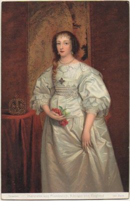 POSTAL DE ARTE. HENRIETTA VON FRAUKREICH. VAN DYCK