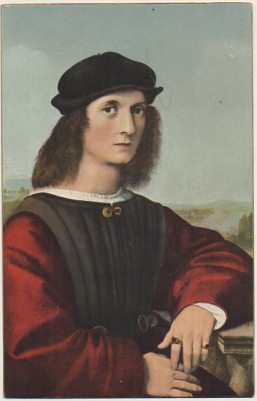 POSTAL DE ARTE. RITRATTO DI ANGELO DONI. RAFFAELLO