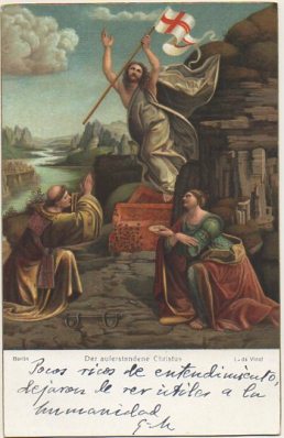 POSTAL DE ARTE. DER AUFERSTANDENE CHRISTUS