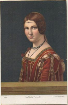 POSTAL DE ARTE. LA BELLE FERRONIERE. LEONARDO DA VINCI
