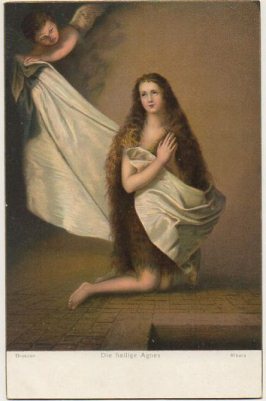 POSTAL DE ARTE. DIE HELLIGE AGNES. RIBERO