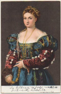 POSTAL DE ARTE. LA BELLEZA. TIZIANO