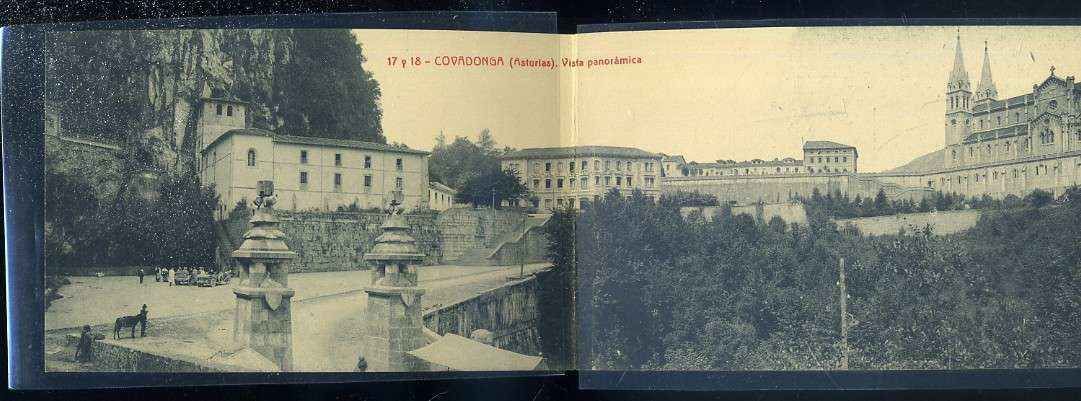 POSTAL DE COVADONGA Nº 17 y 18  - VISTA PANORAMICA