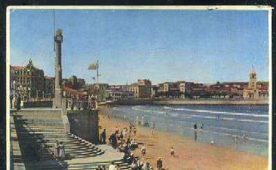 POSTAL DE ASTURIAS - GIJON ESCALERA MONUMENTAL ( PLAYA )