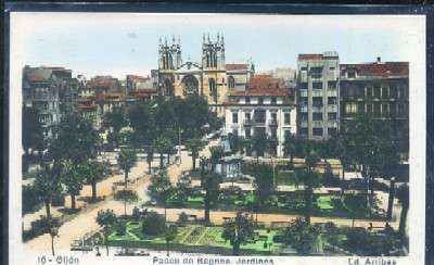 POSTAL DE ASTURIAS - GIJON PASEO DE BEGOÑA JARDINES Nº 16