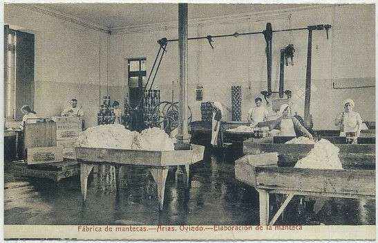 POSTAL ANTIGUA DE ASTURIAS (REPRODUCCION). OVIEDO. ARIAS. FABRICA DE MANTECAS