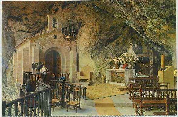 POSTAL DE ASTURIAS. COVADONGA. GRUTA Y VIRGEN Nº 84