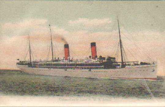 POSTAL DE BARCOS. UNION CASTLE LINE RMS BRITON