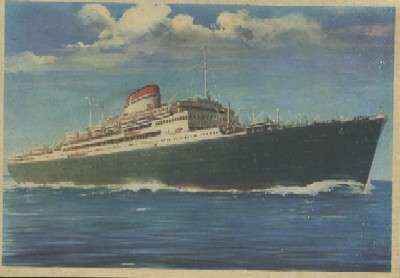 POSTAL DE BARCOS M/N VULCANIA ITALIA - GENOVA