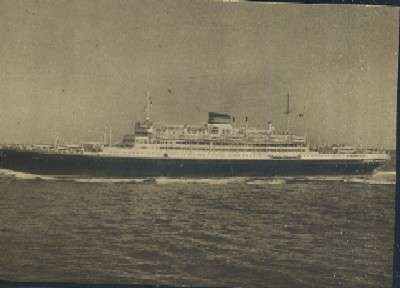 POSTAL DE BARCOS MOTONAVE SATURNINA ITALIA - GENOVA